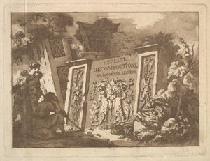 واجهة الكتاب ، من Recueil de Compositions par Lagrenée Le Jeune Collection of Compositio ... ، 1782. بواسطة جان جاك لاغريني