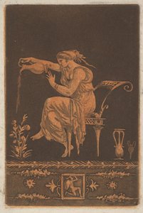 امرأة شابة رايات ، جالسة ، تسقي ... ، كاليفورنيا. 1784. بواسطة جان جاك لاغريني