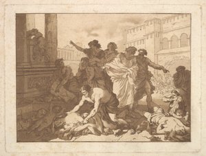 La Peste chez les Philistines Plague بين الفلسطينيين ، في ألبوم يحتوي على R ... ، 1782-1821. بواسطة جان جاك لاغريني