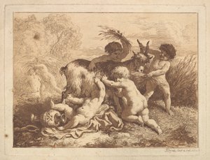 The Young Harvesters and the Goat ، في ألبوم تابع ... ، 1782. بواسطة جان جاك لاغريني