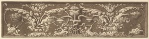 إفريز زخرفي مع المعجون والثعابين المتشابكة ، من Recueil de Différentes Compositi ... ، 1784. بواسطة جان جاك لاغريني