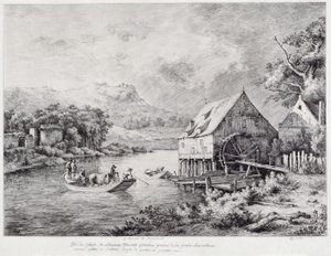 طاحونة على ضفاف النهر ، 1774