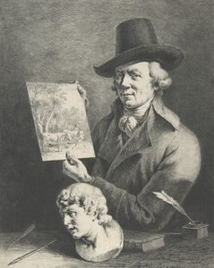 بورتريه ذاتي مع أبقار ، 1796.