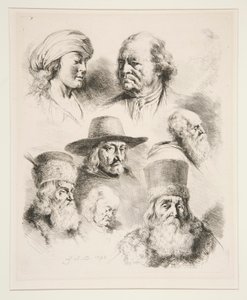 سبعة رؤساء بورتريه بواسطة Jean-Jacques de Boissieu