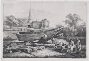 موقع البناء ، في سافيني ، 1803. بواسطة جان جاك دي بويسيو