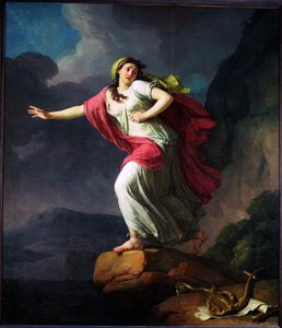 سافو تلقي نفسها في البحر ، 1791.