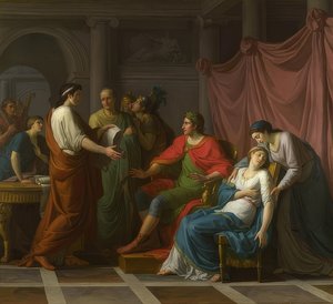 يقرأ فيرجيل أوغسطس وأوكتافيا خارج إينييد. 1787