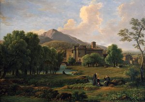 منظر لدير غروتا فيراتا ، بالقرب من روما ، 1844