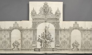 تم وضع تصميم Grandes Grilles في Place Royale في نانسي عام 1755 بأمر من HM le Roy de بواسطة جان لامور