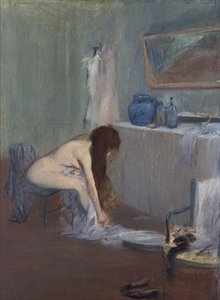 بعد الحمام ، c.1885-90 (باستيل) بواسطة جان لويس فورين