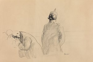 جندي بروسي ومدنيون ، ج. 1919. بواسطة جان لويس فورين