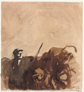 جندي في خندق (وجه) بواسطة Jean-Louis Forain