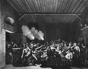 French Revolution: The Patriotes of Varennes enter the Grocer Sauce and recognize King Louis XVI (1754-1793) on flight