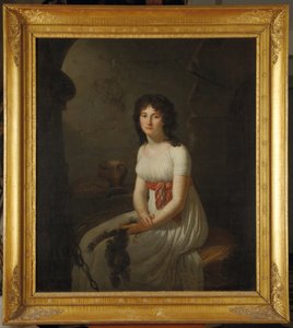 المواطنة تالين في زنزانة في سجن لا فورس ، ممسكة بشعرها المقصوص ، 1796