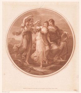 Beauty (Bellezza) تنصح بها Prudence (Prudentia) ، ترفض إغراءات الحماقة (Pazzia) بواسطة جان ماري ديلاتر