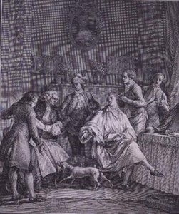 غرفة ملابس Gentleman's ، محفور بواسطة PA Martini (1739-97)