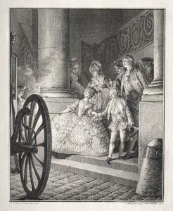 Rétif de la Bretonne: The Little Godparents، 1777. بواسطة جان ميشيل الأصغر مورو