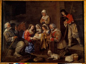العشق من الرعاة لوحة جان ميشلان (1623-1695) القرن السابع عشر. بواسطة جان ميشلان
