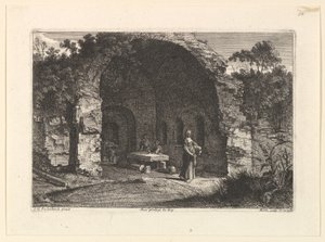La Caffarella ou Grotte dEgerie. بواسطة جان مورين