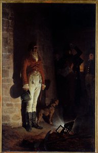 وفاة الدوق دينجين (1772-1804). لويس أنطوان هنري دي بوربون ، دوق إنجين (1772-1804) ، المشبوه دون دليل على التآمر ضد القنصل الأول نابليون بونابرت ، أُعدم في 21 مارس 1804 في فينسين. اللوحة بواسطة جان بول إل بواسطة جان بول لورنس