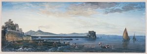 The Bay of Naples, by Jean-Pierre Houel بواسطة جان بيير هويل