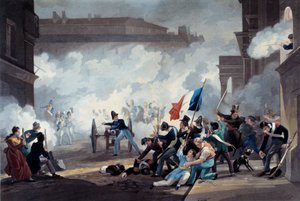 ثورة 1830: استولى طالب من مدرسة البوليتكنيك على قطعة من المدفع أثناء الاستيلاء على القصر الملكي في 28 يوليو