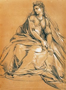 الممثلة Adrienne Lecouvreur (1692-1730) في دور البطولة Andromaque ، بواسطة جان راسين (1639-1699) ، رسم ، فرنسا بواسطة جان راسين