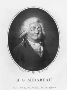 أونوريه غابرييل ريكيتي ، كومت دي ميرابو ، نقشها فرانز غابرييل فيزينغر (1723-1807) 1797 (ليثو) (صور من وزن الجسم)