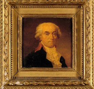 Portrait of Jerome Petion de Villeneuve (1759-1793) President of the Convention and Mayor of Paris Painting by Jean Urbain Guerin (1760-1836) 1792. Dim. 0,15x0,15 m.