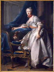 صورة لماري آن دي مونتبوازيه بوفورت كانيلاك ، ماركيز دي كومون. رسم جان فالادي (1709-1787) ، زيت على قماش
