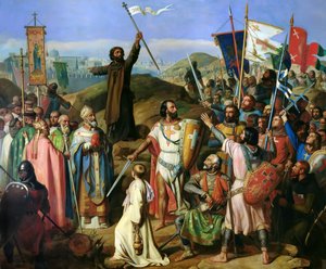 موكب حافي القدمين للصليبيين حول أسوار مدينة القدس ، 14 يوليو 1099