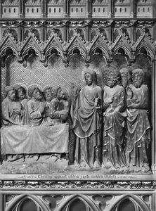 كاتدرائية ، من الداخل ، شاشة جوقة ، يسوع المسيح يظهر في جبل الزيتون ، c.1340-51 (حجر متعدد الألوان) بواسطة جان وجان لو بوتيلييه رافي