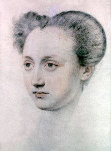 Marie Touchet (1549-1638) mistress of French king Charles IX, c.1570 (drawing) بواسطة جان دي كورت