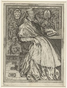 Portret van kardinaal Karel van Bourbon تشارلز كاردينال بوربون عن عمر يناهز 28 عامًا بواسطة جان دي غورمونت (أنا)