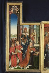 Polyptych من تمجيد الثالوث الأقدس ، لوحة تصور الأديرة ، 1509-15 بواسطة جان الأكبر Bellegambe