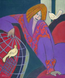 Free as a Bird، 2003-04 (أكريليك على قماش) بواسطة جانيت لاسين