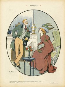 رسم توضيحي لـ Jehan Testevuide (1873-1924) في Le Rire ، 09/05/08 - Dandysme - الموضة ، الهندسة المعمارية الداخلية - Dandy