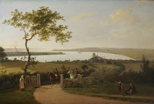 إطلالة على الحزام الصغير (Lillebælt) من تل بالقرب من Middelfart