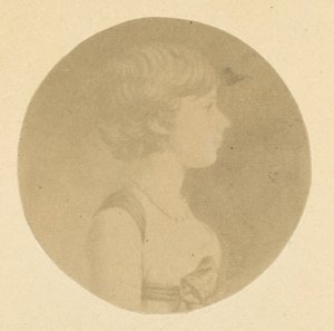 صورة Mezzotint لفتاة في الملف الشخصي ، من مجموعة صور سانت ميمين ، 1862. بواسطة إرميا جورني