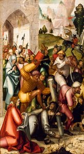 حمل الصليب، حوالي عام 1515 (تمبراً وزيت على خشب الصنوبر)
