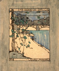 واجهة كتاب "كتاب الجسور" حوالي عام 1911 (ألوان مائية وحبر على ورق) بواسطة جيسي ماريون كينج