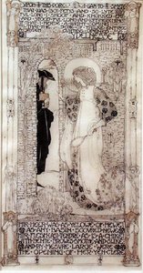 الكسل، من رواية "رومونت أوف ذا روز" لتشوسر (حوالي 1342-1400) (طلاء بالحبر والذهب على الرق) بواسطة جيسي ماريون كينج