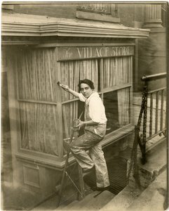 شارلوت باول ، رسام القرية ، c.1905-16 (صورة فضية من الجيلاتين) بواسطة جيسي تاربوكس بيلز