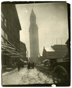 Custom House ، بوسطن ، الولايات المتحدة الأمريكية ، حوالي 1902-10 (صورة فضية جيلاتينية) بواسطة جيسي تاربوكس بيلز