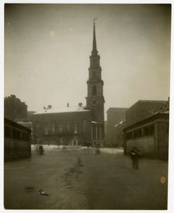 بارك سانت تشيرش ، بوسطن ، ماساتشوستس ، الولايات المتحدة الأمريكية ، حوالي 1902-10 (صورة فضية من الجيلاتين) بواسطة جيسي تاربوكس بيلز