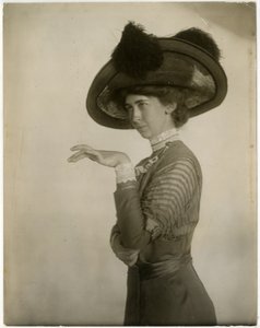 ملف تعريف للقبعة المصقولة ، c.1905-18 (صورة فضية الجيلاتين)