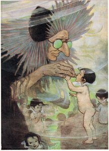 السيدة Bedoneasyoudid ، رسم توضيحي من "The Water Babies" للقس تشارلز كينغسلي (لون ليثو) بواسطة جيسي ويلكوكس سميث