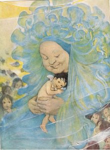 السيدة Doasyouwouldbedoneby ، رسم توضيحي لـ "The Water Babies" للقس تشارلز كينجسلي (لون ليثو) بواسطة جيسي ويلكوكس سميث