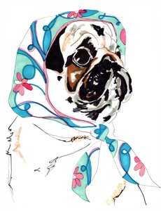 Pug In Pucci ، 2012 (قلم وحبر على ورق)
