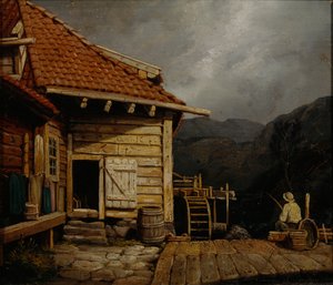 مطحنة من Svartidiket (زيت على قماش)